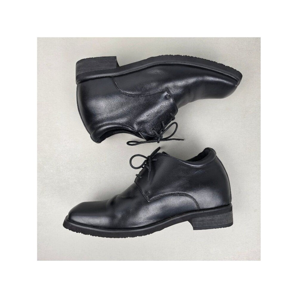 Calto Lift Elevator 3.6" Height Increasing Dress Shoes Leather Lace Black Size 6